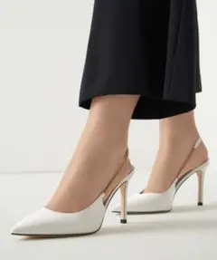 CHARLES & KEITH チェーンリンクスリングバックスティレットパンプス