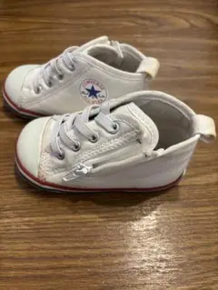 CONVERSE ベビーシューズ ホワイト ジッパー付き