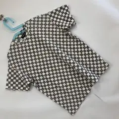 PAGEBOYLIM チェッカー柄 Tシャツ 半袖 白黒 モノクロ Fサイズ