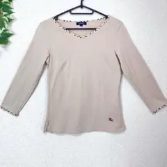 BURBERRY LONDON ベージュ ノバチェック Vネック ストレッチ S
