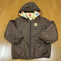 ミキハウス ホットビスケッツ リバーシブル フード付き中綿コート