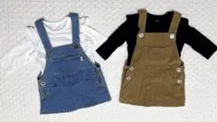 美品　ベビー　サロペット　ワンピース　トップス　セット売り