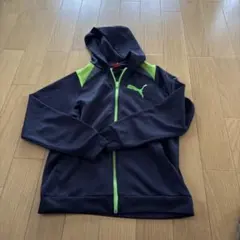 PUMA フード付き　ジャージ ネイビー　グリーン　160