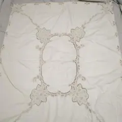 ヴィンテージ　レース　刺繍　テーブルクロス