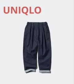 UNIQLOキッズ　タックワイドパンツデニム110