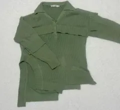 MOUSSY グリーン ニット 長袖
