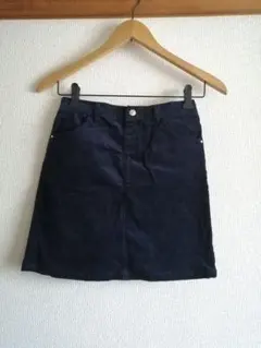 コーデュロイ タイトスカート ☆ネイビー