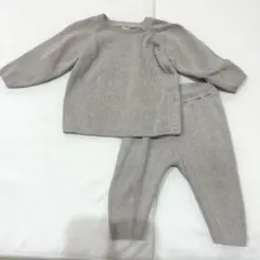 H&M オーガニックコットン ニットセットアップ 6-9M