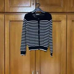 index ストライプ長袖カーディガン