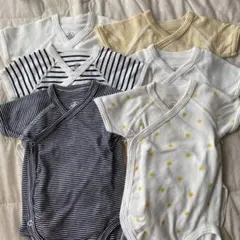 (60cm)6枚セット PETIT BATEAU 半袖 ラップ ボディ