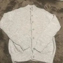 無印　アルパカ100%ハイネック　カーディガン ボタン付き　Lサイズ