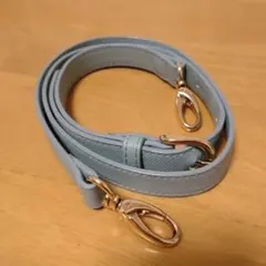 ショルダー　ストラップ　グレー水色 90cm〜105cm調節可能　幅2cm