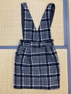 Love toxicグレー系チェック ジャンバースカート