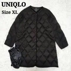 UNIQLO ウルトラライトダウン ロング キルティング ノーカラー XL 袋付