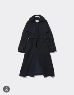 GU rokhネイビー 2ピースコート　ロングコート