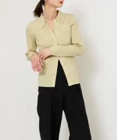 【美品】SENSE OF PLACE ラメニットコンパクトカーディガン