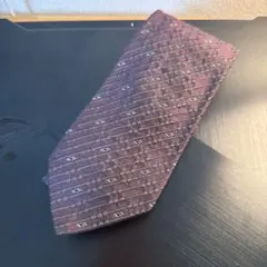 HUGO BOSS パープル ストライプ ネクタイ