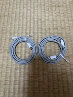 Lightningケーブル 2本セット グレー 約1.5m