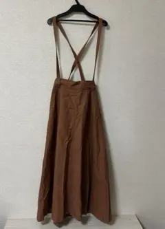 LOWRYS FARM コットンリネンサスペンダースカート　Lのサムネイル