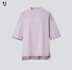 新品UNIQLO/ユニクロ +J スーピマコットンオーバーサイズT (5分袖)L
