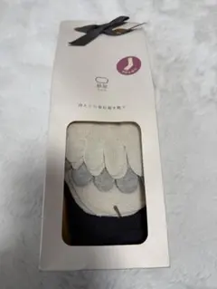 【未使用】絹屋　４足重ね履き靴下シルクと綿　墨