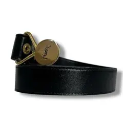 新品タグ付き✨希少✨イヴサンローラン　ベルト　レザー　ブラック　シルバー 2025年最新】Yves Saint Laurent メンズ ベルトの人気アイテム