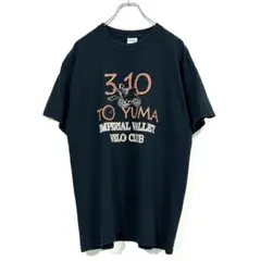 ヴィンテージ・Tシャツ 西海岸 サイクリングクラブ 企業ロゴ ブラックL