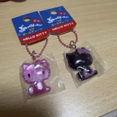【新品】ハローキティ　ぷっくりたいプチボールチェーン　2点セット　シール付き