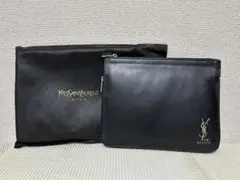 ⭐︎新品⭐︎YSL イヴサンローラン　ノベルティポーチ　レザー調　ブラックのサムネイル