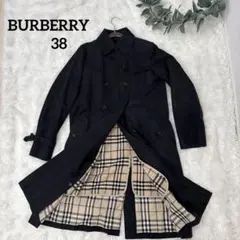 BURBERRY☆ブラック トレンチコート 38 ライナー付き　ノバチェック
