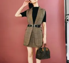 SLY チェックドベスト　セットアップ