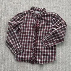 美品　ザラキッズ ZARA KIDS チェックシャツ フリル 長袖 164