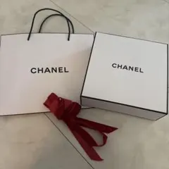 CHANEL ショップ袋 大 赤リボン付き
