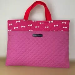 入園入学　レッスンバッグ　絵本袋　通園バック　ハンドメイド　キルティング
