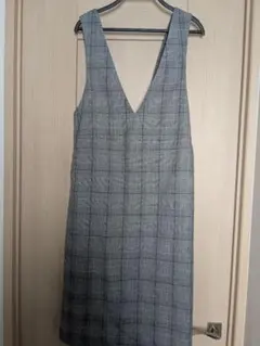 GU チェック柄ジャンパースカート