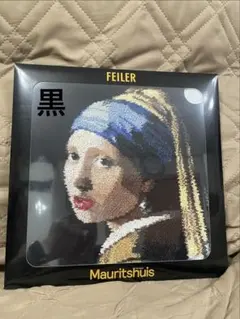 FEILER フェイラー 真珠の耳飾りの少女 ハンカチ マウリッツハイス 赤