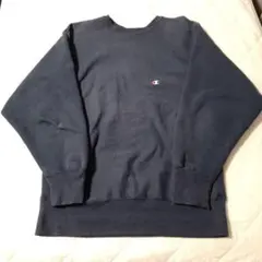 Champion リバースウィーブ　ネイビー　90年代　刺繍タグ