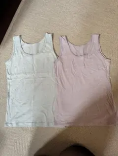 水色・薄紫 タンクトップ 140サイズ 2枚セット