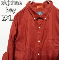 USA古着  stjohnsbay ネルシャツ　2XL ワインレッド　ビッグ