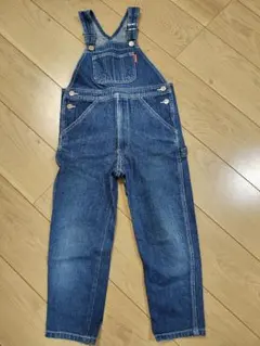 美品 レトロミキハウス オ―バ―オルデニム 男の子 女の子 110cm