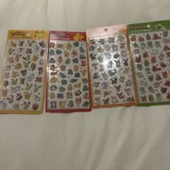 ポケモン 3Dバブルステッカー 4枚セット　韓国 正規品