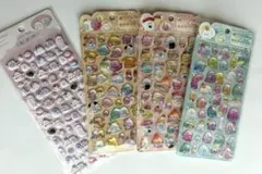 ボンボンドロップシール3枚ぷっくりぷくぷくシール1枚