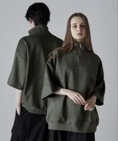 「CLEL」ハーフジップデザインプルオーバー