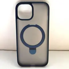 iPhone15 保護ケースカバー　ブルー半透明