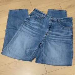 GU ジーユー テーパードアンクルデニムパンツ　L
