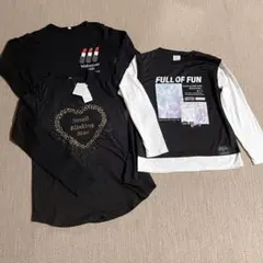 女の子　長袖ロンT　カットソー 3枚セット 150