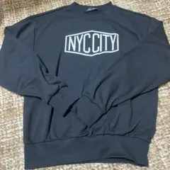 NYCCITY ロゴ ブラック トレーナー M