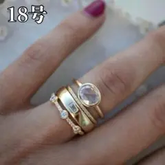18号サイズ 4連ゴールド　4個セット　リング　新品　レディース　重ね付け　上品