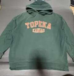 TOPEKA KANSAS ロゴ プルオーバー パーカー グリーンのサムネイル
