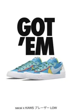 KAWS sacai Nike Blazer Low 27.5cm